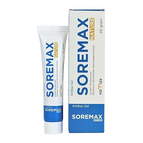 FAMAXPHARMA Scar Gel Heal Fast, Centella Aloe Vera Nano Silver Sensidin® DO, & Skin Repair, Paraben Free, Reduce Burn Itchy Rashes Dark Spots Acnes, Soremax Nature