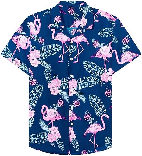 J.VER Men's Hawaiian Shirts Casual Button Down Short Sleeve Shirts Set Printed Shorts Beach Tropical Hawaii Suits